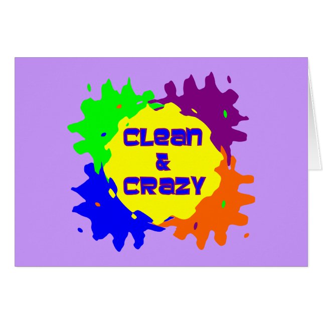 Cartão Limpo e louco (Frente Horizontal)