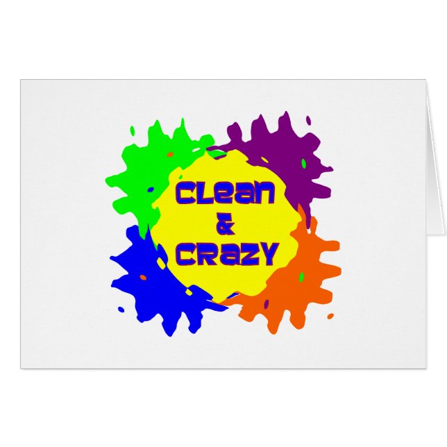 Cartão Limpo e louco (Frente Horizontal)
