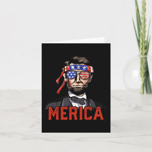 Cartão Lincoln 4 De Julho Merica Abe Boys Men Women Amer