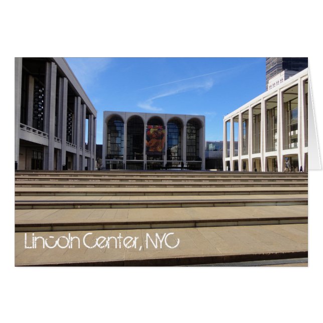 Cartão Lincoln Center Nova Iorque NYC superior oeste (Frente Horizontal)