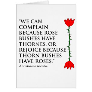 Cartão Lincoln: em Thornes e em rosas (um aumentou).