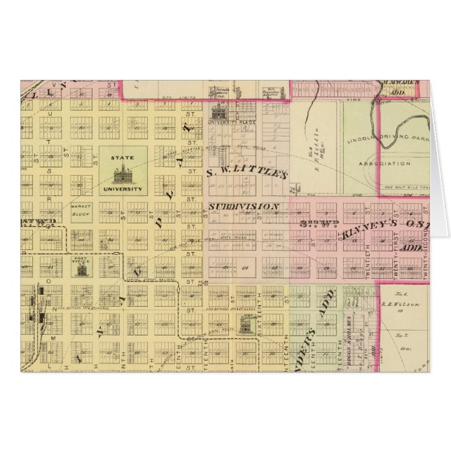 Cartão Lincoln North, Nebraska (Frente Horizontal)