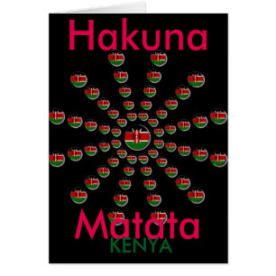 Cartão Linda bandeira circular queniana: uma Design radia