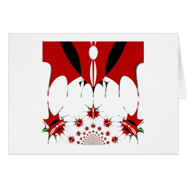 Cartão Linda bandeira do Quênia. (Frente Horizontal)