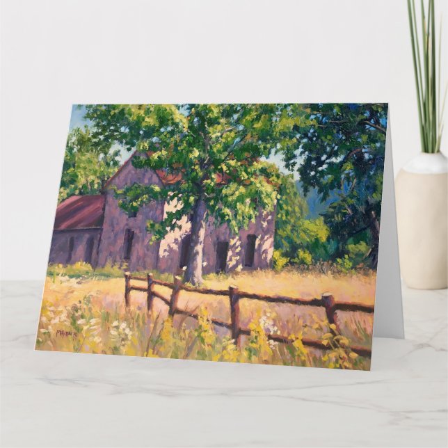 Cartão Linda cena da Fazenda de outono em Illinois (Frente)