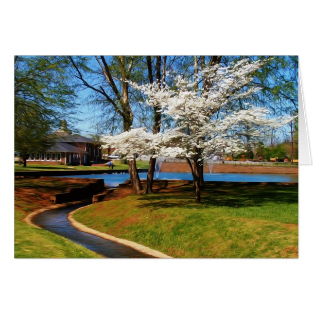 Cartão Linda cena do parque (Frente Horizontal)