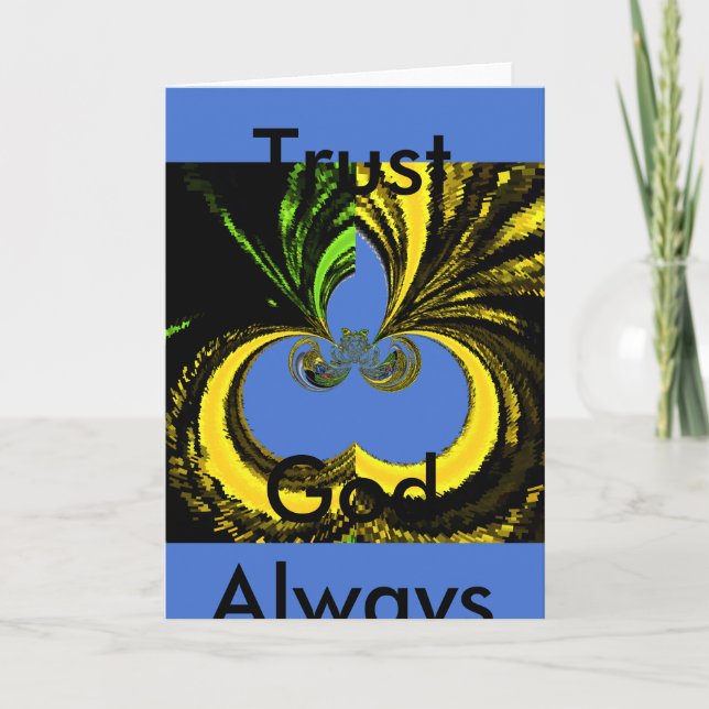 Cartão Linda e adorável Arte Amarela e Azul na África do  (Frente)