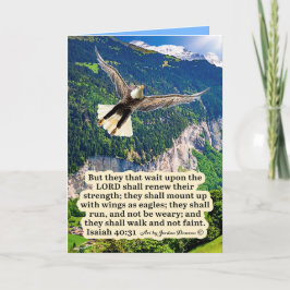 Cartão Linda Escritura de Águia Isaiah 40:31