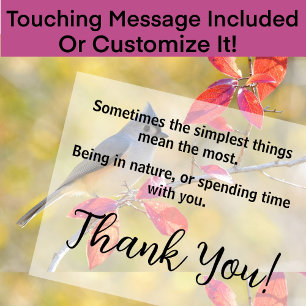 Cartão Linda Foto de Pássaro   Encerramento   Coração