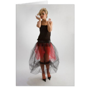 Cartão Linda garota na saia diafanhada