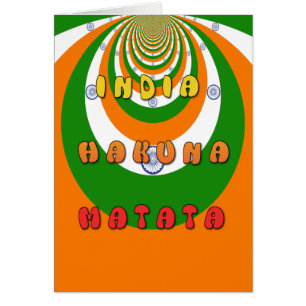 Cartão Linda Índia - Bandeira Nacional Cores Hakuna Matat