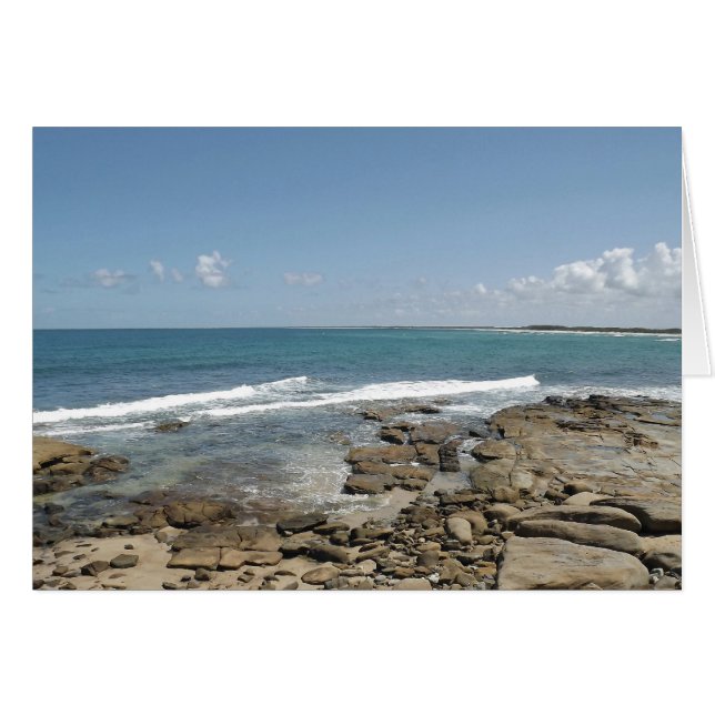 Cartão Linda linha costeira Rocky (Frente Horizontal)