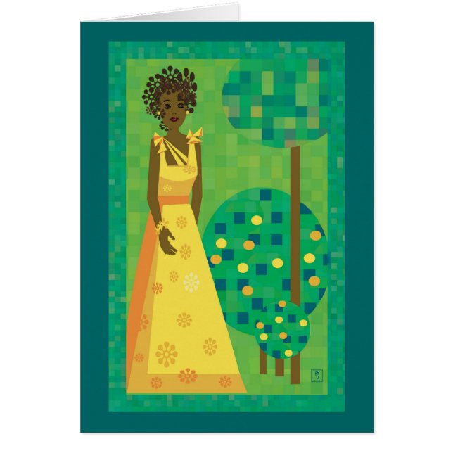 Cartão Linda menina (Frente)