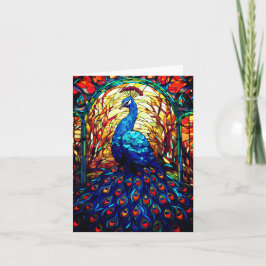 Cartão Linda Peacock Vidro Escondido Arte Selvagem
