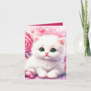 Cartão Linda princesa gatinho adicionar mensagem qualquer