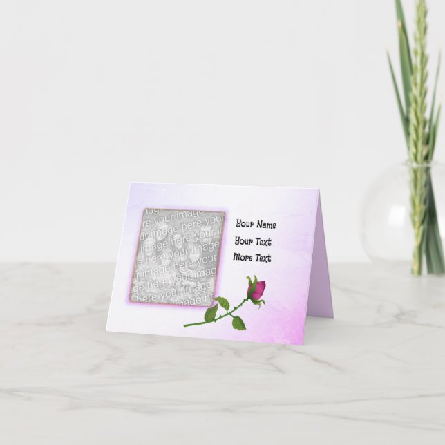 Cartão Linda Rosa Vermelha (Frente)