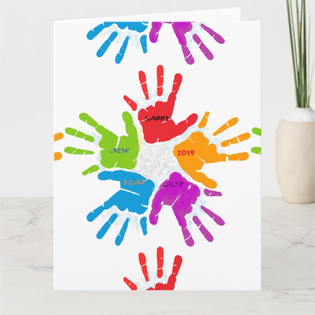 Cartão Lindas cores para o ano mais bonito (Frente)