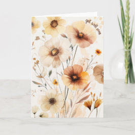 Cartão Lindas flores silvestres, flores ficam bem em brev