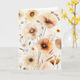Cartão Lindas flores silvestres, flores ficam bem em brev