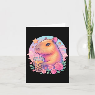 Cartão Lindas Garotas Kawaii Anime Bo Amantes de Chá Bubb