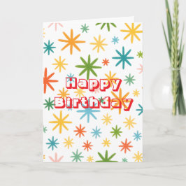 Cartão Lindo design colorido, Feliz Aniversário 