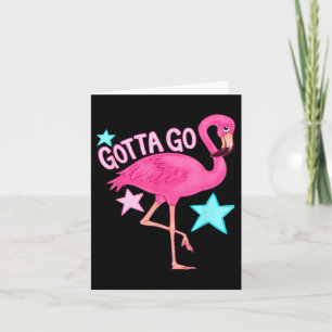 Cartão Lindo Flamingo Engraçado Feminino Verão Praia Tem