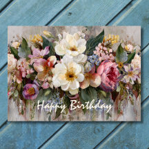 Lindo Floral de Flores Silvestres Boho de Aniversá
