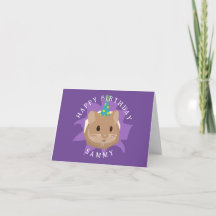 Lindo hamster de aniversário espiando pelo buraco