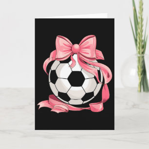 Cartão Lindo Laço Rosa Coquette Ll Futebol Menina Estétic