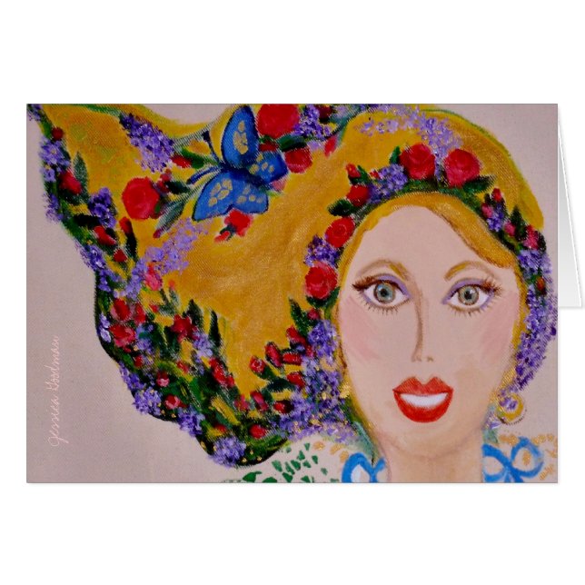 Cartão Lindo no verde (Frente Horizontal)