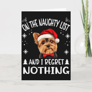 Cartão Lindo Yorkshire Terrier Yorkie Cachorro Natal