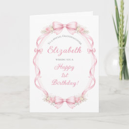 Cartão Lindos Laços de Aquarela Rosa no Aniversário de Me