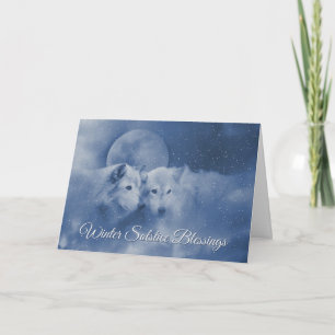 Cartão Lindos Lobos Espiritais Solstício de inverno