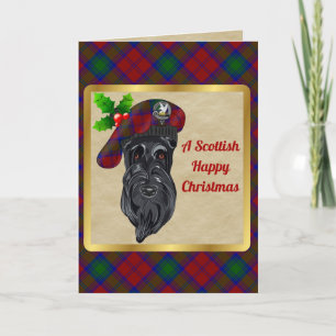 Cartão Lindsay Clan Crachá & Tartan Personalizado Xmas