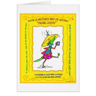 Cartão Lindy na chuva