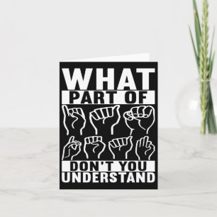 Cartão Língua de Sinais Americana Sensibilização Surda 7