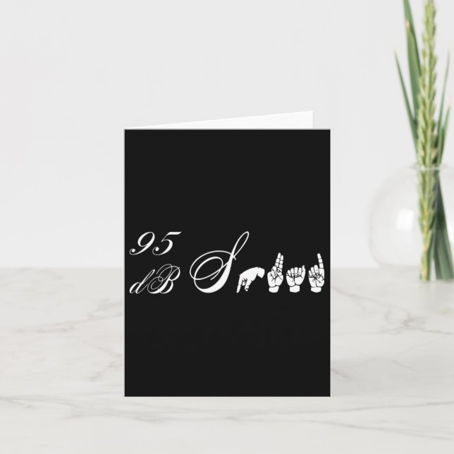 Cartão Linguagem de Sinais da Equipe 95 Db Conscientizaçã (Frente)