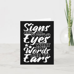 Cartão linguagem de sinais de consciência Linguagem de si