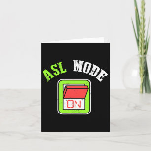 Cartão Linguagem de Sinal Americano Asl Im Deficiente Con