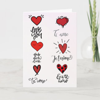 Cartão Línguas do Amor 