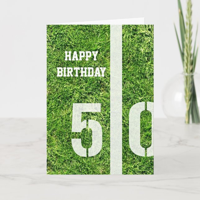 Cartão Linha de jardas 50 (Frente)