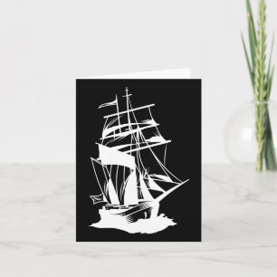 Cartão Linha de Navegação por barco Desenho Marítimo Yach