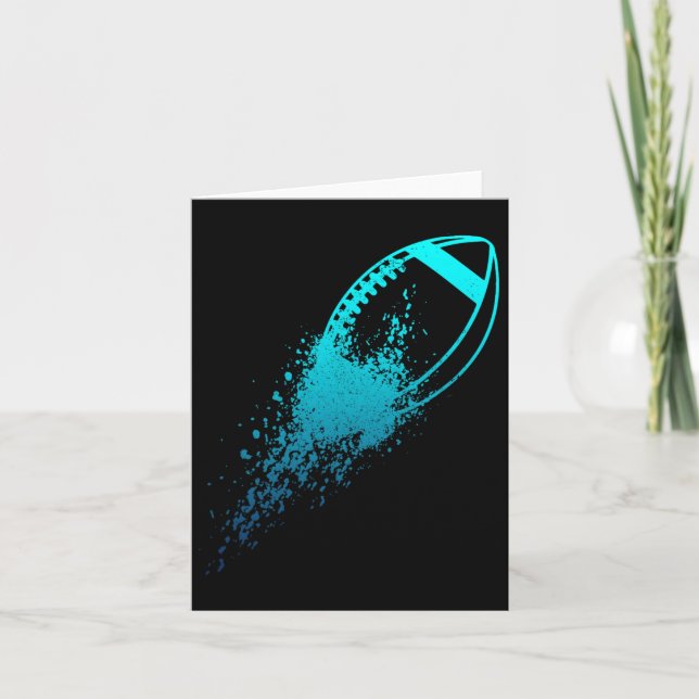 Cartão Linha de Quarterback de Futebol Jogada de Futebol  (Frente)