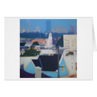 Cartão Linha do céu de São Francisco (azul)