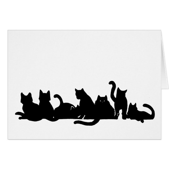 Cartão Linha do gatinho (Frente Horizontal)
