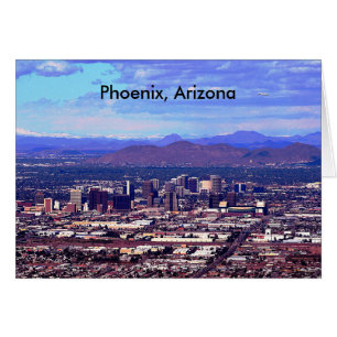 Cartão Linha do horizonte da Arizona Phoenix durante o di