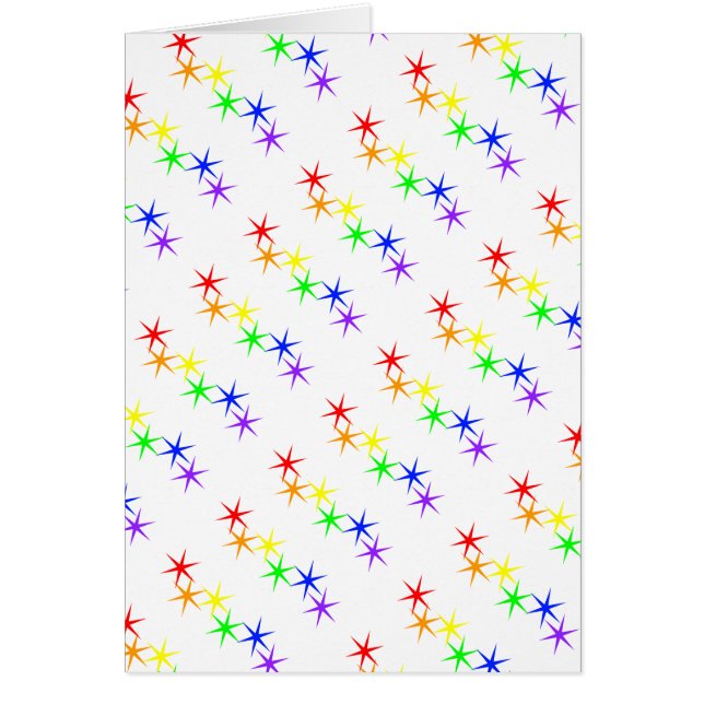 Cartão Linha Estrela Arco-íris (Frente)