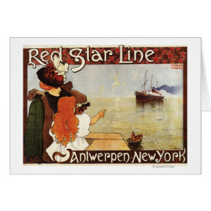 Cartão Linha vermelha cruzeiros da estrela ao poster do