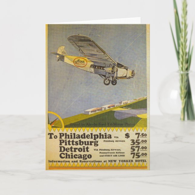 Cartão Linhas aéreas robustas (Frente)