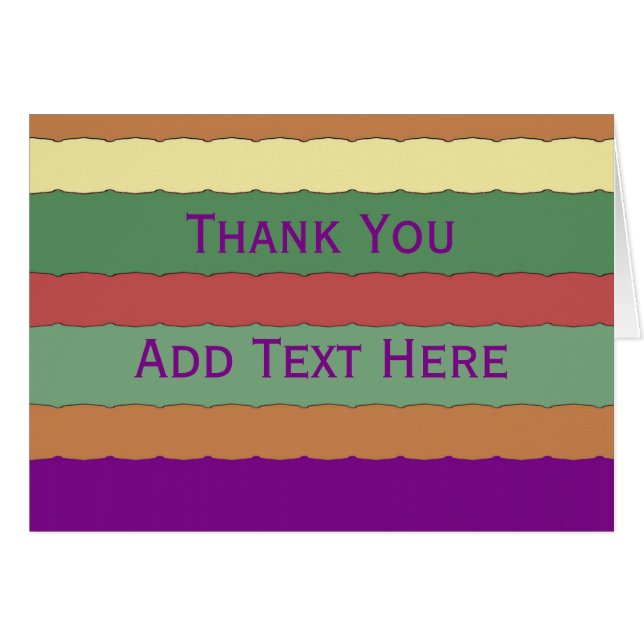 Cartão Linhas de Cor de abstrato, Editar Texto (Frente Horizontal)